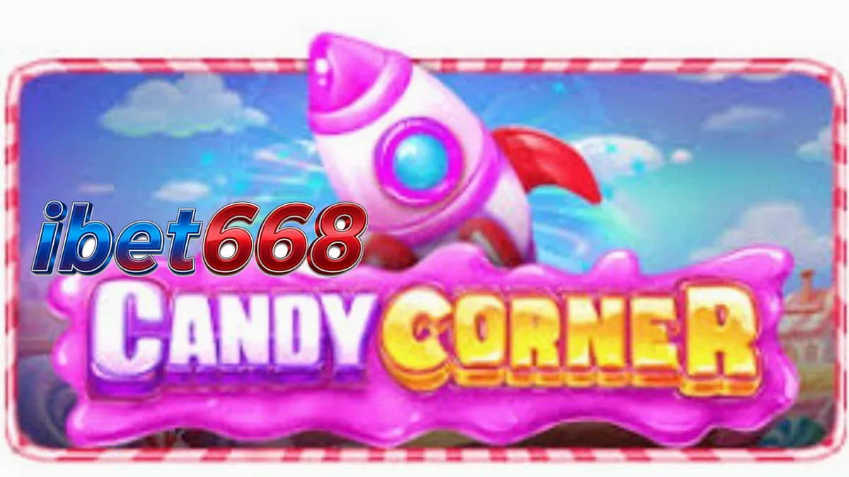 Tampilan visual grid 7x7 pada slot Candy Corner dengan tema permen yang cerah.